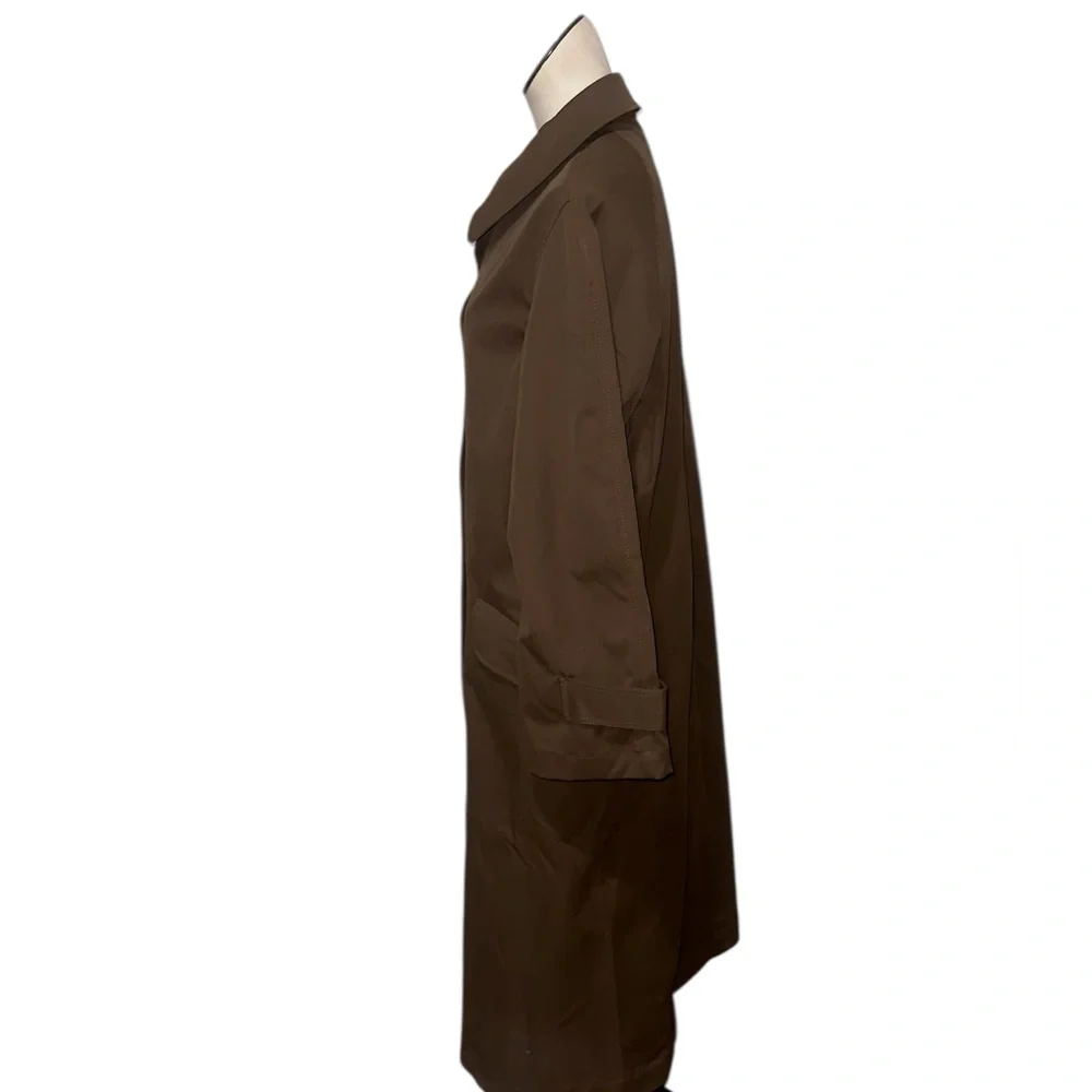 NWT $268 MAX STUDIO Long Jacket Trench Coat In Color Toffee Large